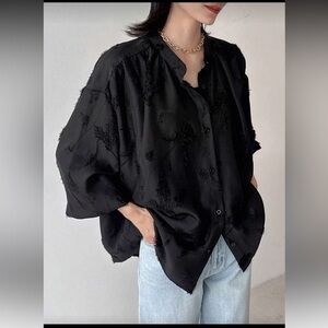 Elegant Black Women's Top